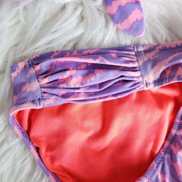 Victoria's Secret Bandeau Bikini Tiger Print Pink Purple Mixed Size - Picture 5 of 8